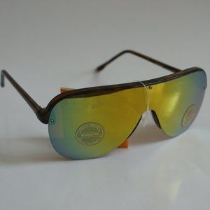 NWT TruVintage 1pc lens semi-rimless Sports Aviator w/iridium mirror sunglasses